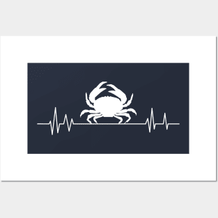 Crabs heartbeat lover,Crab sea food Posters and Art